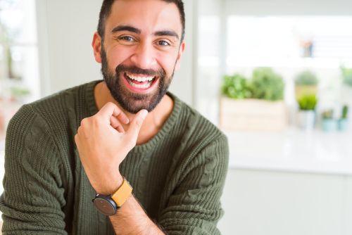 Man smiling after digital smile design, centerville oh
