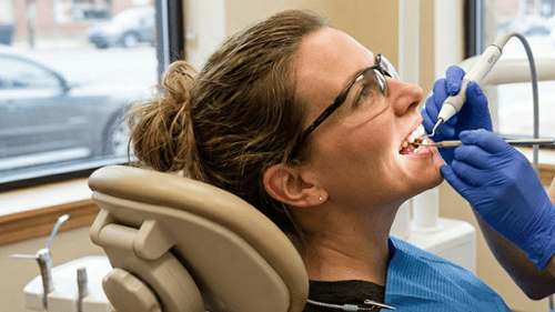 bleeding gums on a patient 