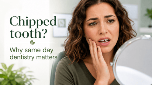 Chipped tooth emergency same day visit dentist 