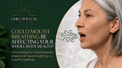 opening mouth breathing , patient who is unable to breath through their nose 