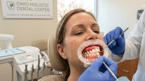 patient has gums bleeding and showing inflammation, painful red gums 