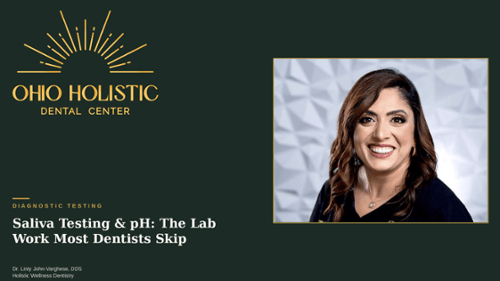 Dr. Linty John-Varghese, DDS, holistic dentist discussing saliva testing and pH diagnostics